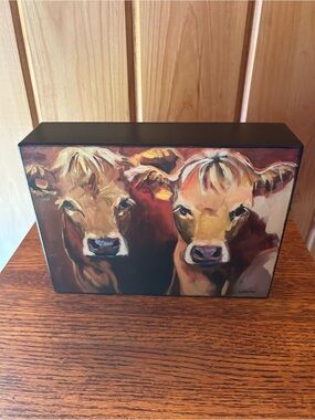 Cow 🐄🐄 Pair Art - Warm Brown and Cream Painting